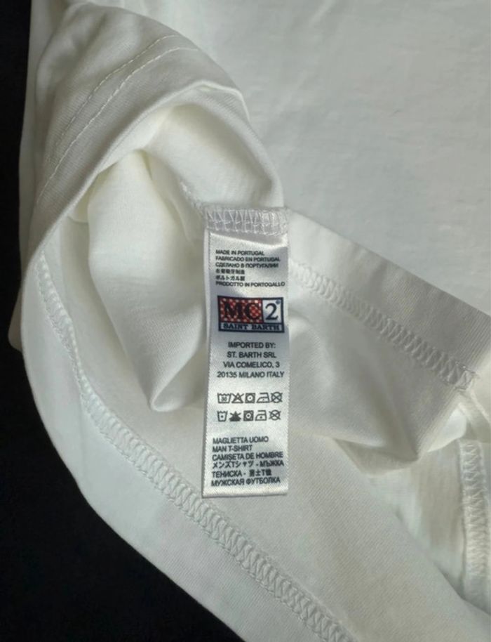 MC2 Saint Barth - Tee shirt "Bandanna Round 75 " Blanc vert, taille L - photo numéro 6