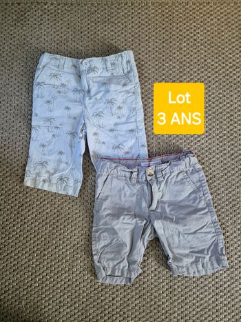 Lot de 2 shorts légers garçons - 3 ans