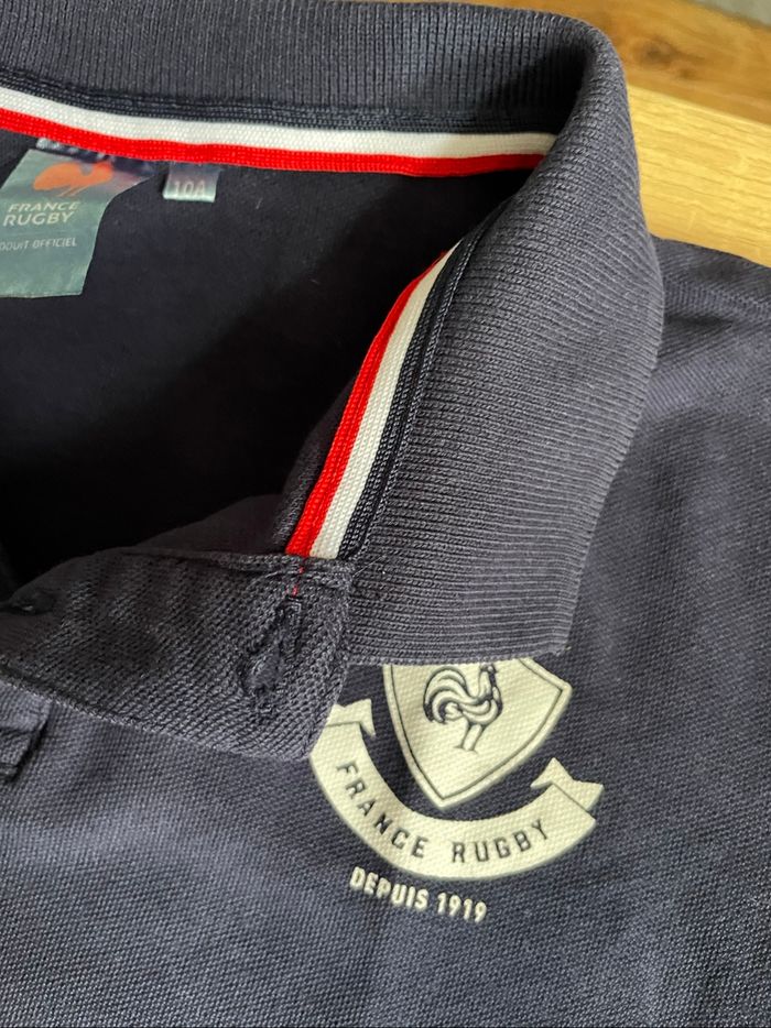 Polo rugby bleu 10 ans - photo numéro 4