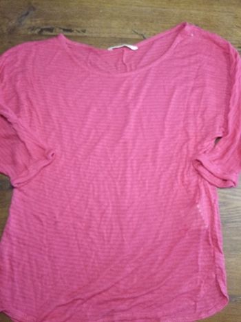 Rose fluo manche 3/4