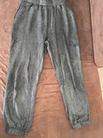 Jogging femme noir irisé paillettes L Très bon état