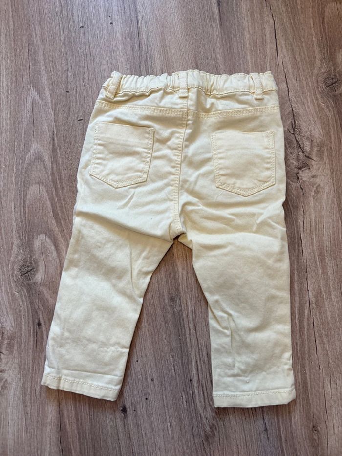 Pantalon jaune pastel 9 mois - photo numéro 4