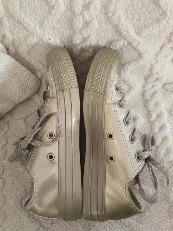 Jolies converse doré femme fille - photo numéro 3