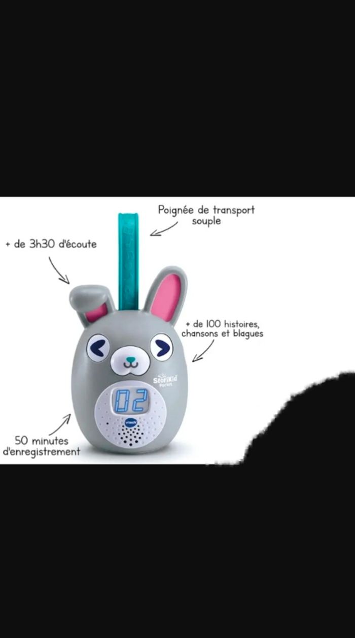 Storikid pocket gris, Conteur d'histoires interactif+ housse de protection rose - photo numéro 10