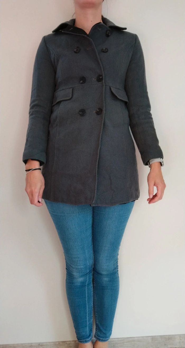 Manteau hiver Gris Etam T40 - photo numéro 3