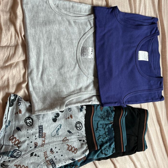 Lot de 3boxers et 2 maillots de corps