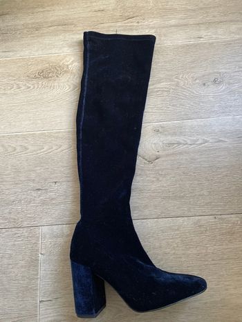 Cuissardes Zara Bleu en Velours 36