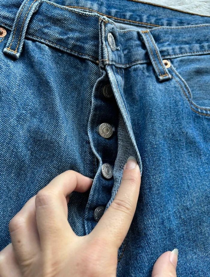 Jean Levi’s 501 Homme Bleu coupe droite relaxed ample taille W31 40/42 M/L état impeccable - photo numéro 7