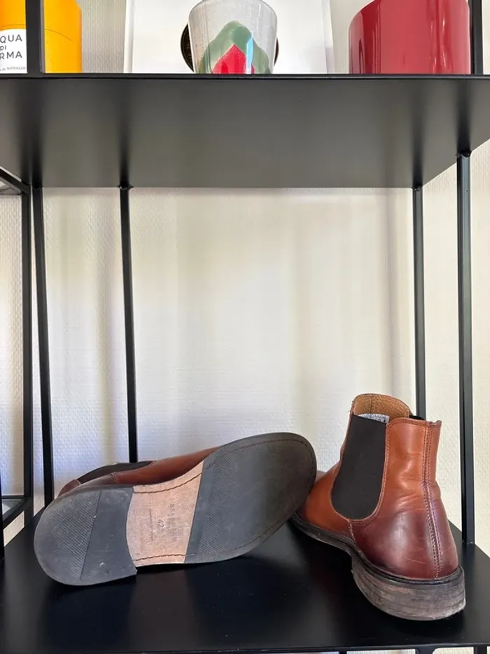 Bottines cuir Selected - taille 42 - photo numéro 6