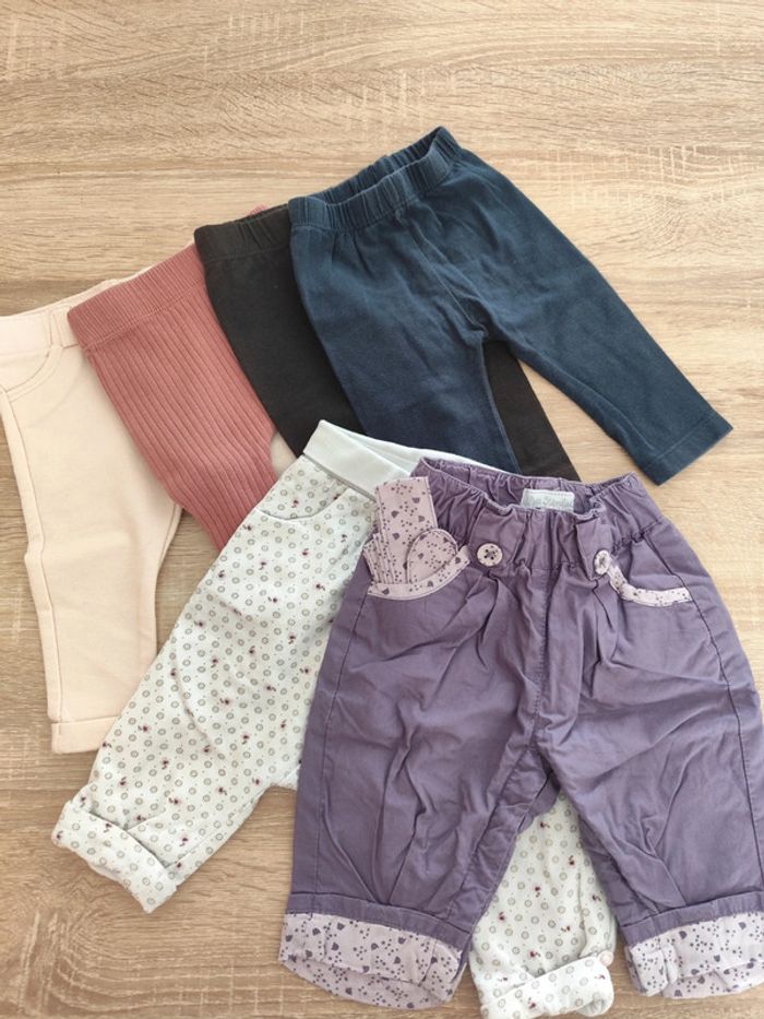 Lot de 6 pantalons fille