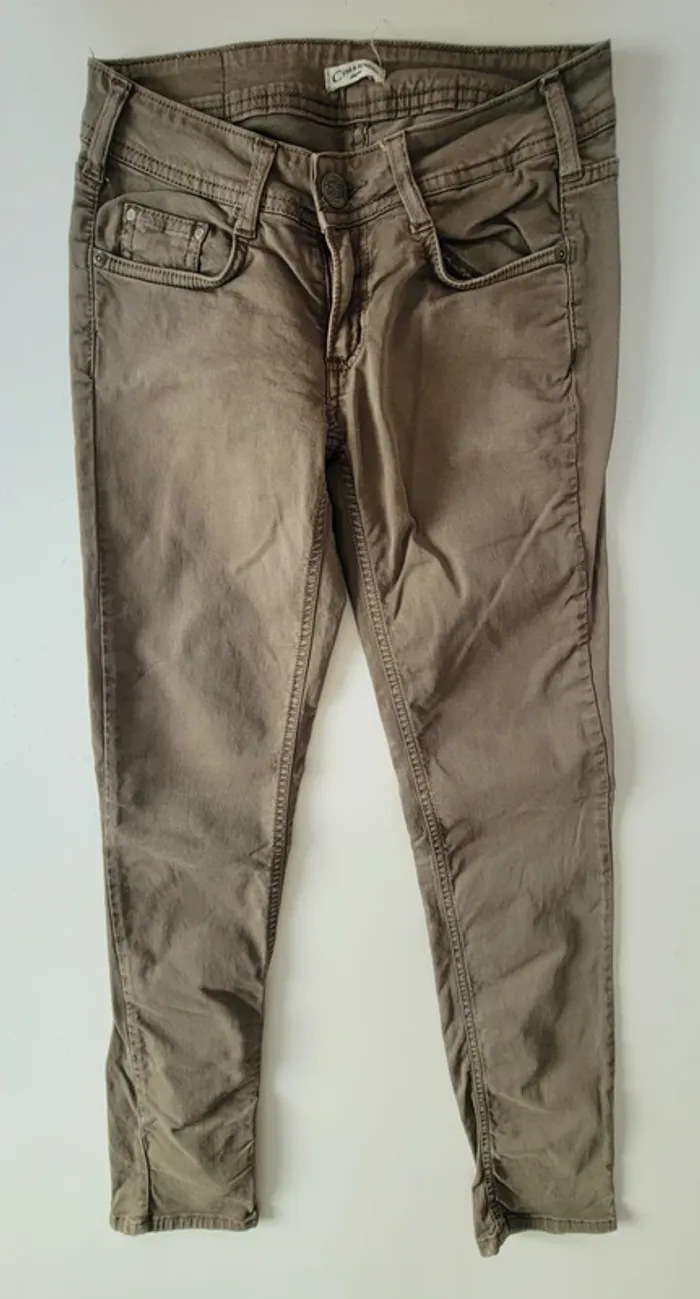 Jean skinny cimarron kaki - 16 ans