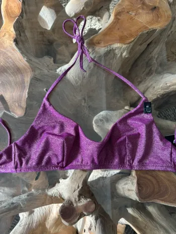 Haut de maillot de bain Etam prune doré Glitz