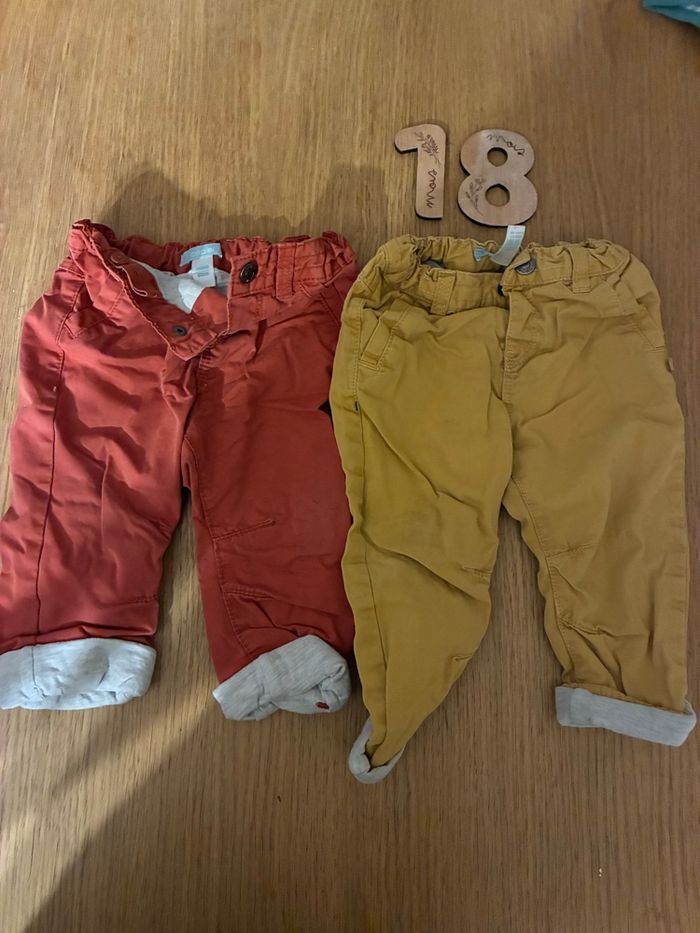 Lot 5 pantalons / jeans 18 mois - photo numéro 2