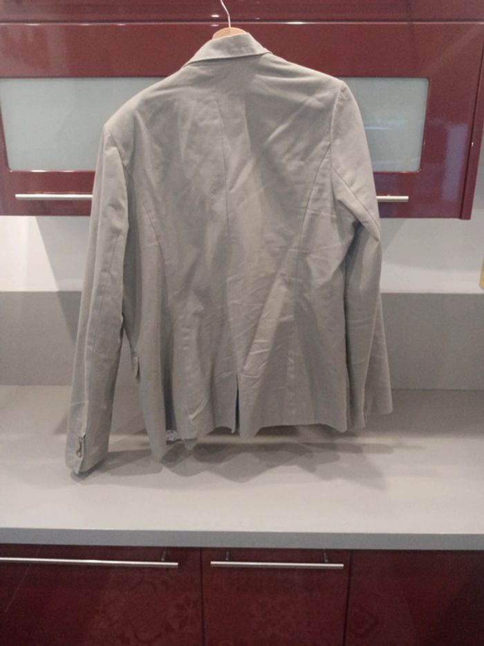 Veste blazer chino grise - photo numéro 3