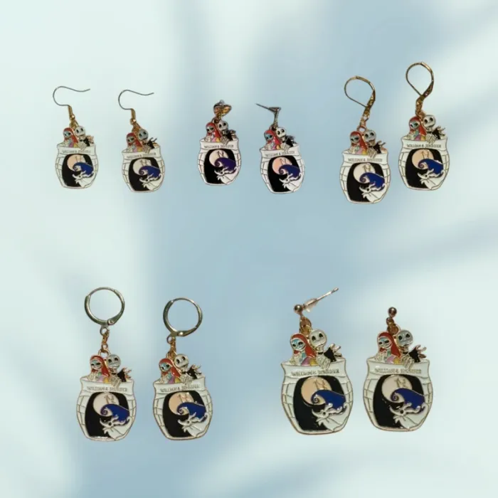 🌙 Boucles d’oreilles “Nightmare Before Christmas” 🎃