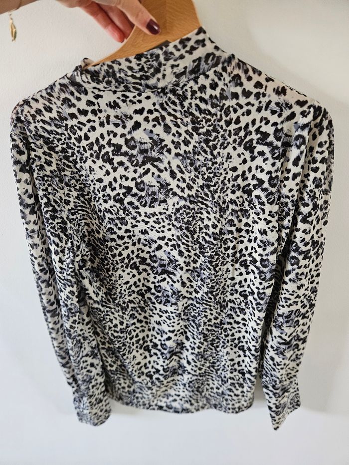 Blouse leopard transparente
