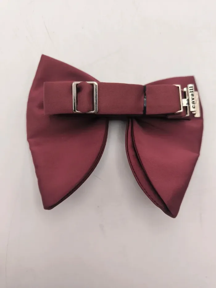 Noeud papillon ajustable satiné bordeaux Pierre Cavelli Neuf - photo numéro 3