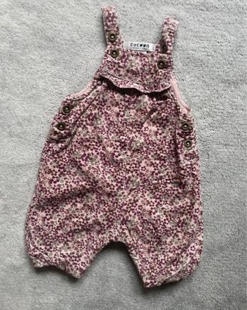 Salopette velours fille, 1 mois