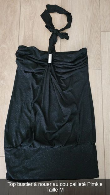 Top noir pailette