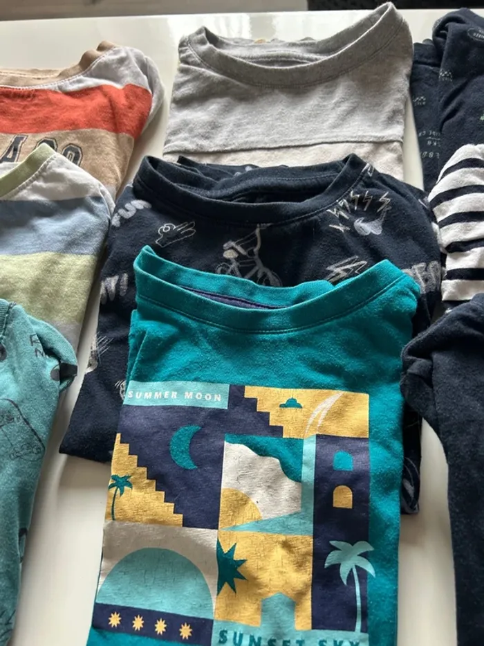 Lot 9 t-shirts garçon - photo numéro 3