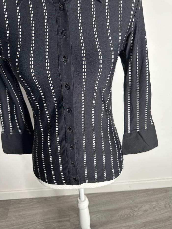 Chemisier noir et blanc Anne Fontaine T2 38 M - photo numéro 2
