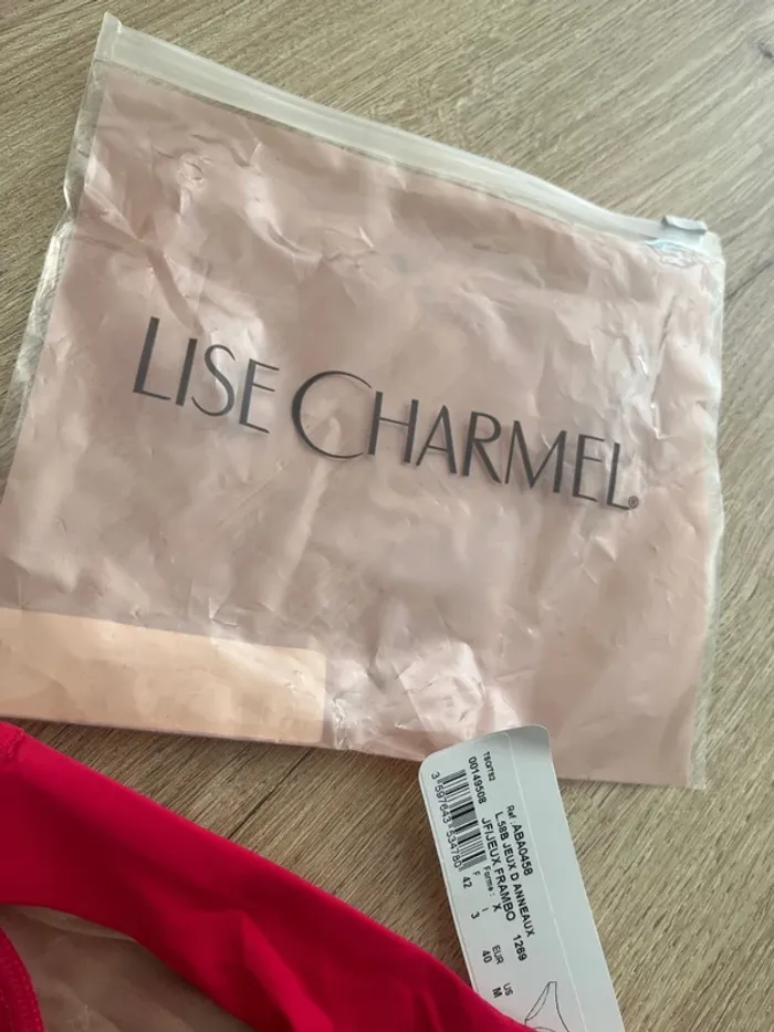 Bas de maillot de bain Lise Charbel Anneaux couleur Framboise neuf taille 42 - photo numéro 4