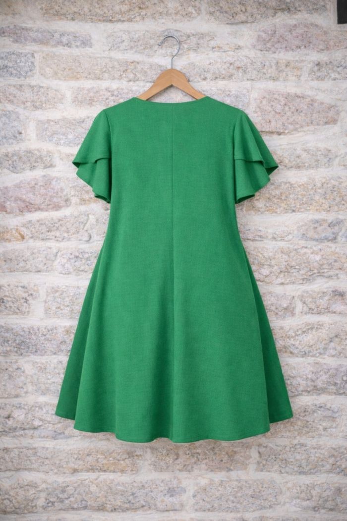Robe nœud torsadé élégance vert éclatant Femme taille 54 marque Asos 💍 - photo numéro 8