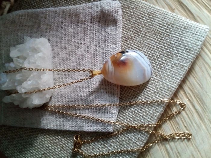Collier pendentif en pierre d'agate Sardonyx - photo numéro 3
