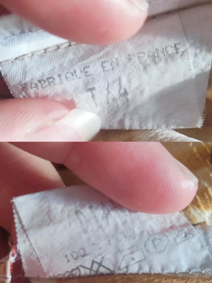 Pantacourt Africain crème bordeaux vintage 🇨🇵 42/XL à 44/XXL - photo numéro 9