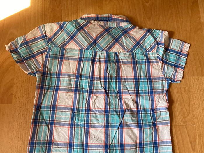 Belle chemise MC à carreaux bleus et blancs Tape à l’œil T. 8 ans/128 cm garçon TBE - photo numéro 4