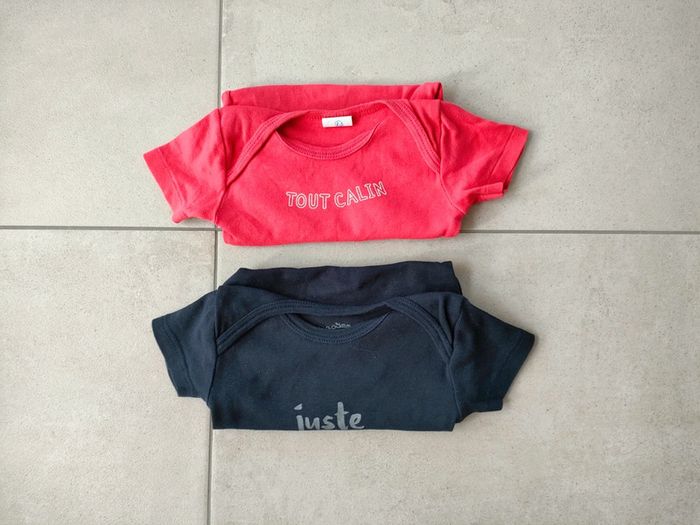 Lot de deux bodies été - Taille 12 mois
