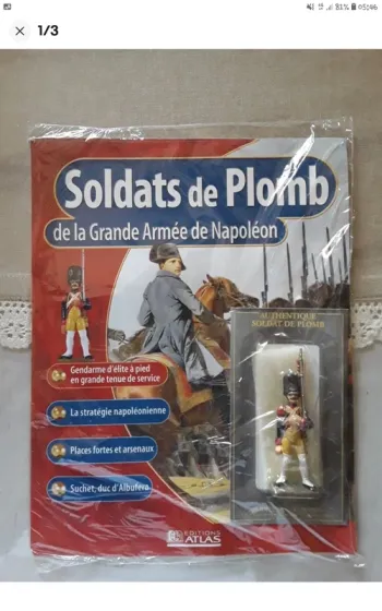 Figurine soldat de plomb Napoléon lead soldier empire Atlas