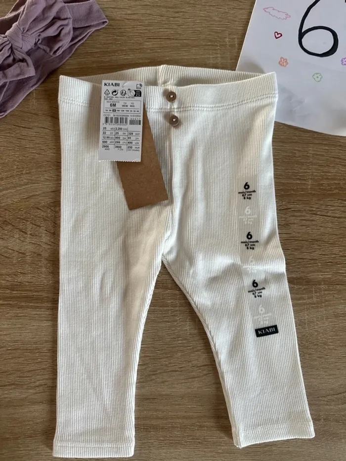 Pantalon Kiabi 6 mois et bandeau - photo numéro 2