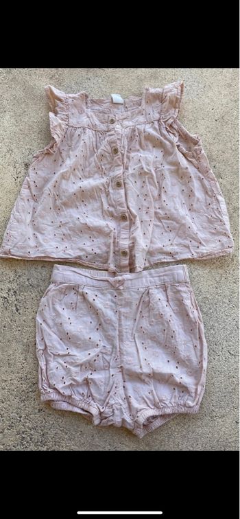 Ensemble brodé rose H&M