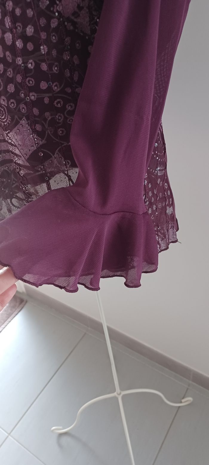 Blouse bordeaux Noël - photo numéro 3