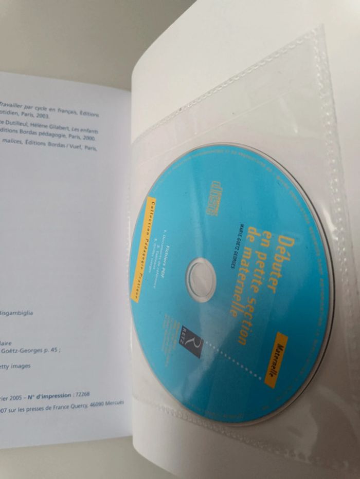 Manuel livre pédagogique Débuter en petite section de maternelle Retz avec Cd - photo numéro 3
