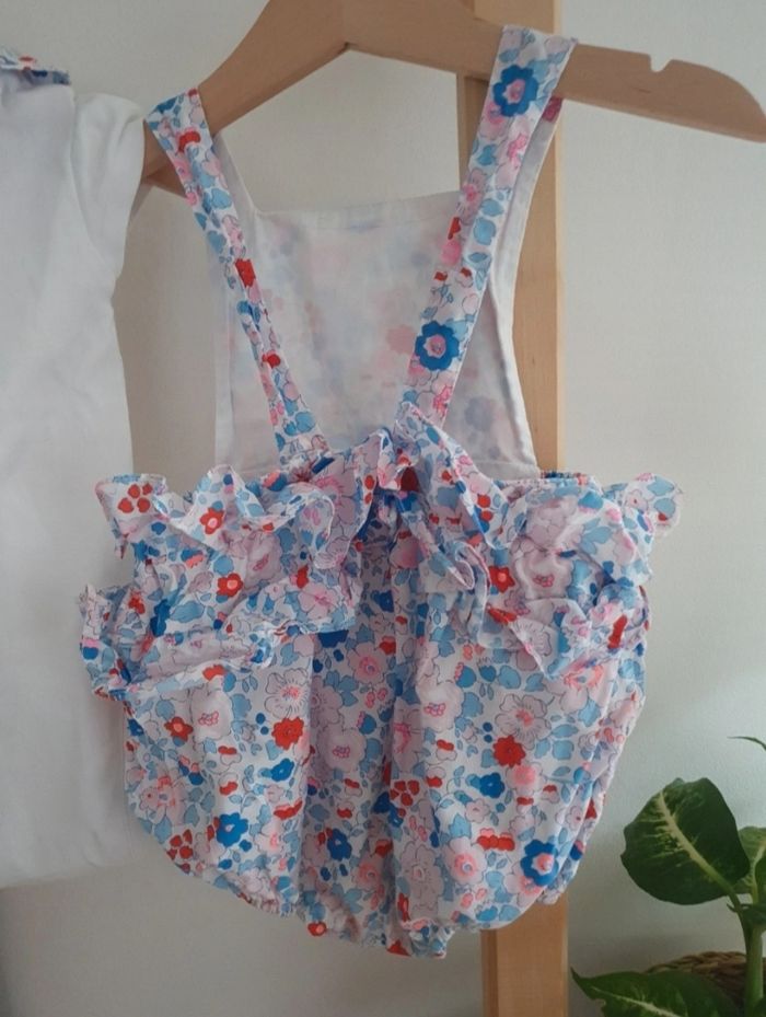 Ensemble barboteuse/body jacadi/liberty exclusif taille 12 mois. - photo numéro 5