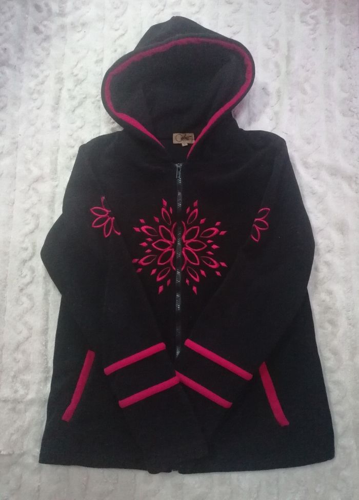 Veste zippée polaire 🖤🩷🖤 à capuche femme M - photo numéro 2