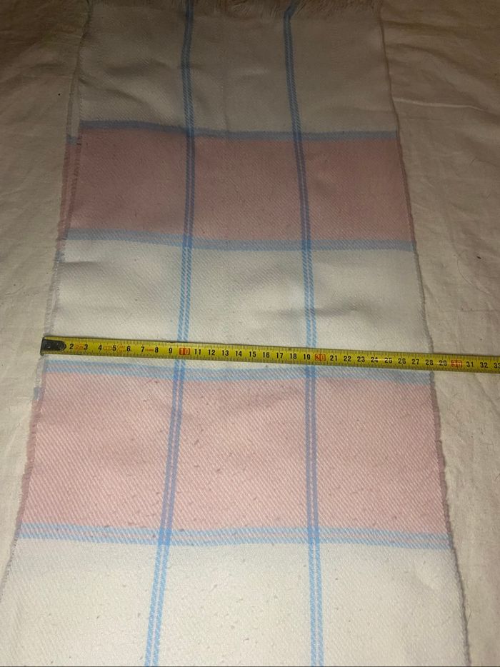 Écharpe à carreaux rose,bleu et blanche - photo numéro 2