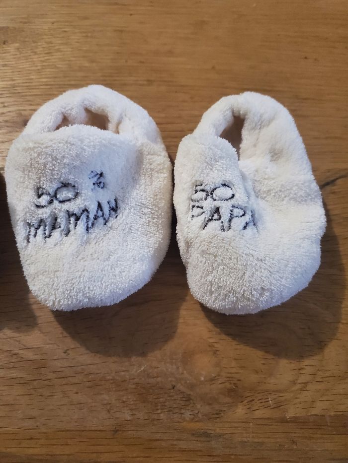 Lot de deux paires de chaussons tout doux 1 mois - photo numéro 3