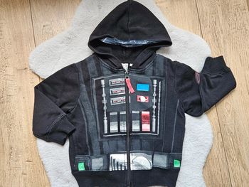 Gilet zippé à capuche noir Star wars 4 ans