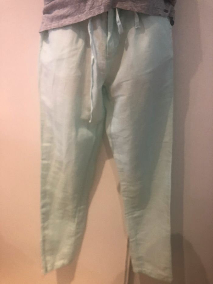 Pantalon d’été en lin et coton tissia taille 38 - photo numéro 10