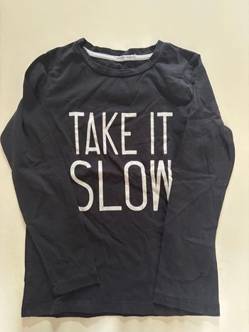 TEE shirt manches longues noir 10ans Monoprix