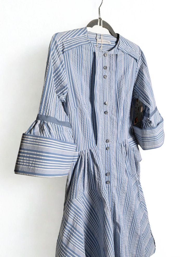 Robe bleu et blanche asymétrique Palmer Harding Taille 34 - photo numéro 3