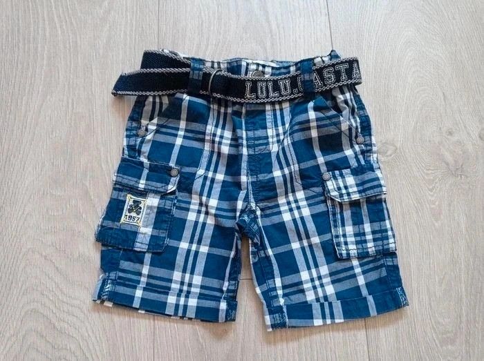 Bermuda bleu marine et blanc Lulu Castagnette 18 mois