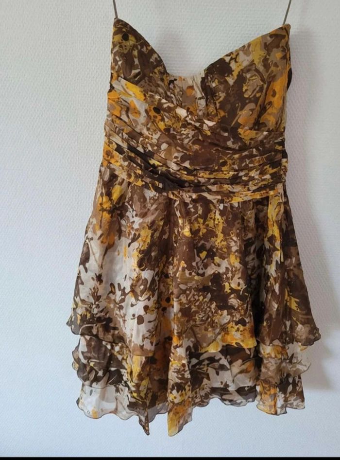 Robe de soirée en soie Neuve Carlos Miele taille36 - photo numéro 5