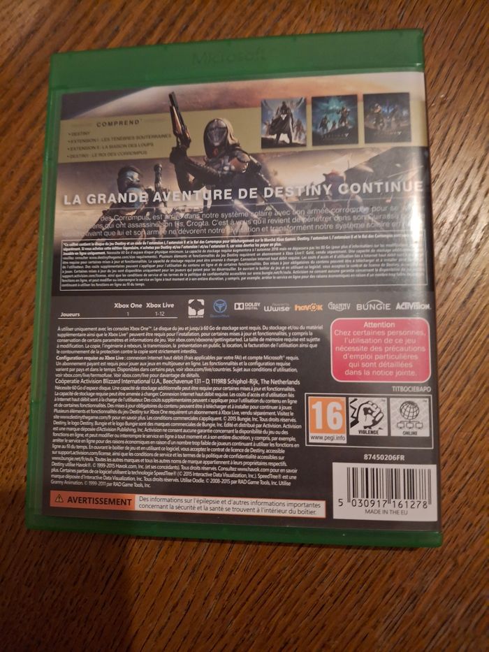 Jeu xbox one destiny le roi des corrompus edition legendaire - photo numéro 2