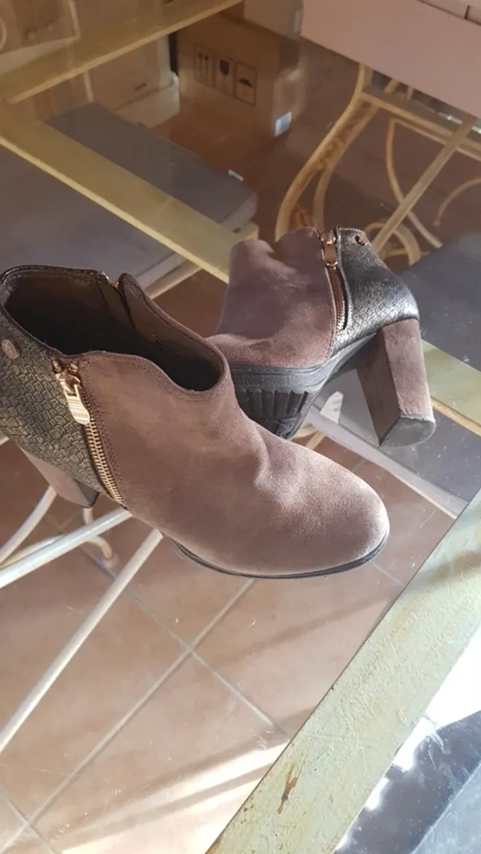 Bottines bi matière en cuir Xti - photo numéro 9