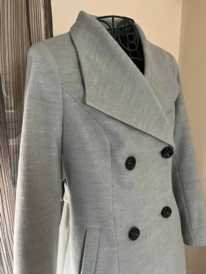 Manteau long femme gris Taille L - 40 - photo numéro 2