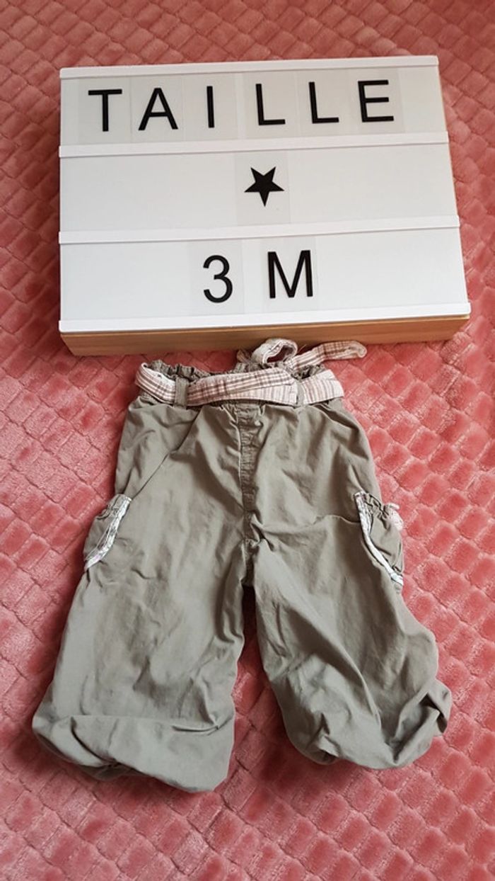 Pantalon kaki taille 3 mois - photo numéro 2
